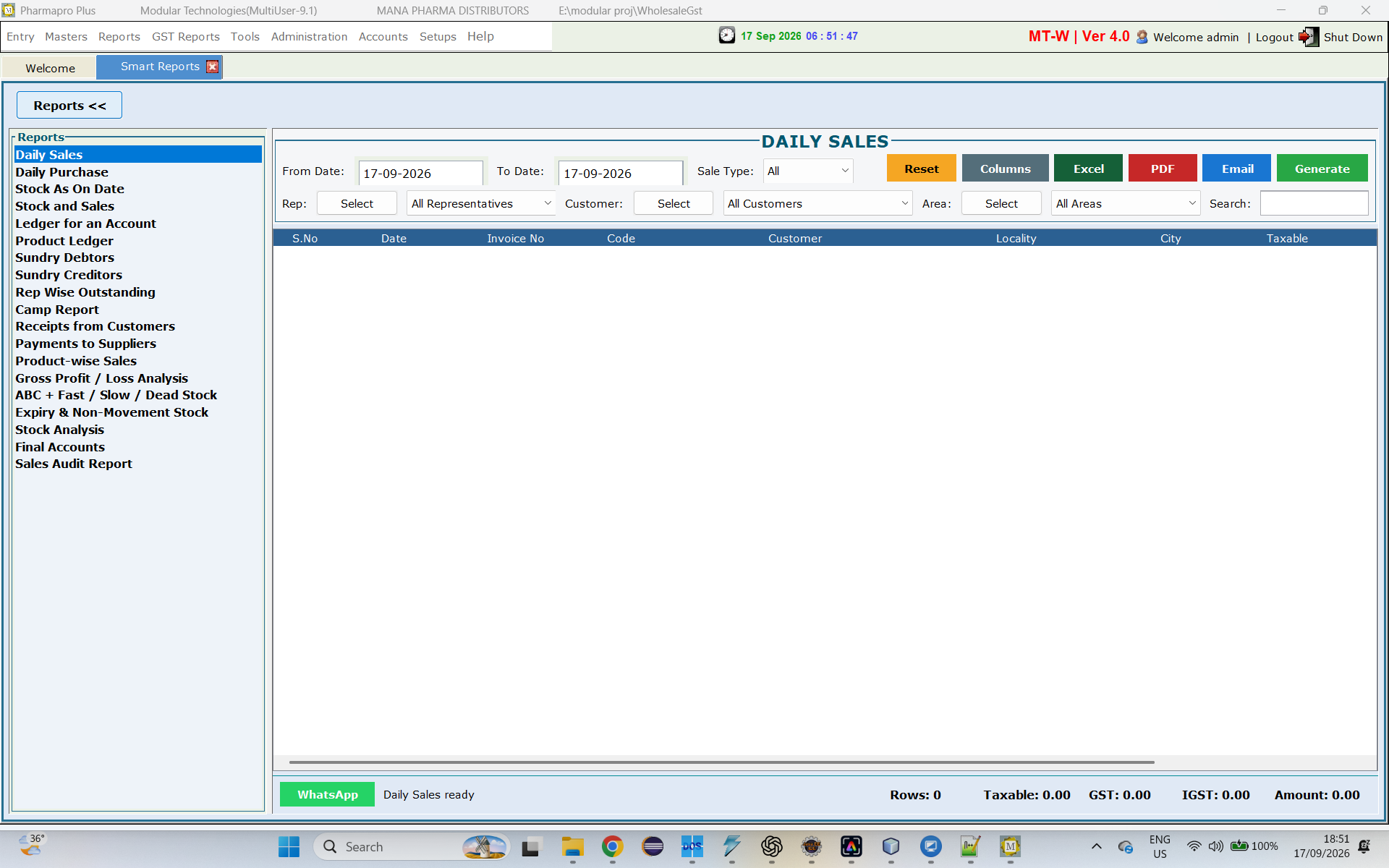 Pharma Wholesale ERP smart reports